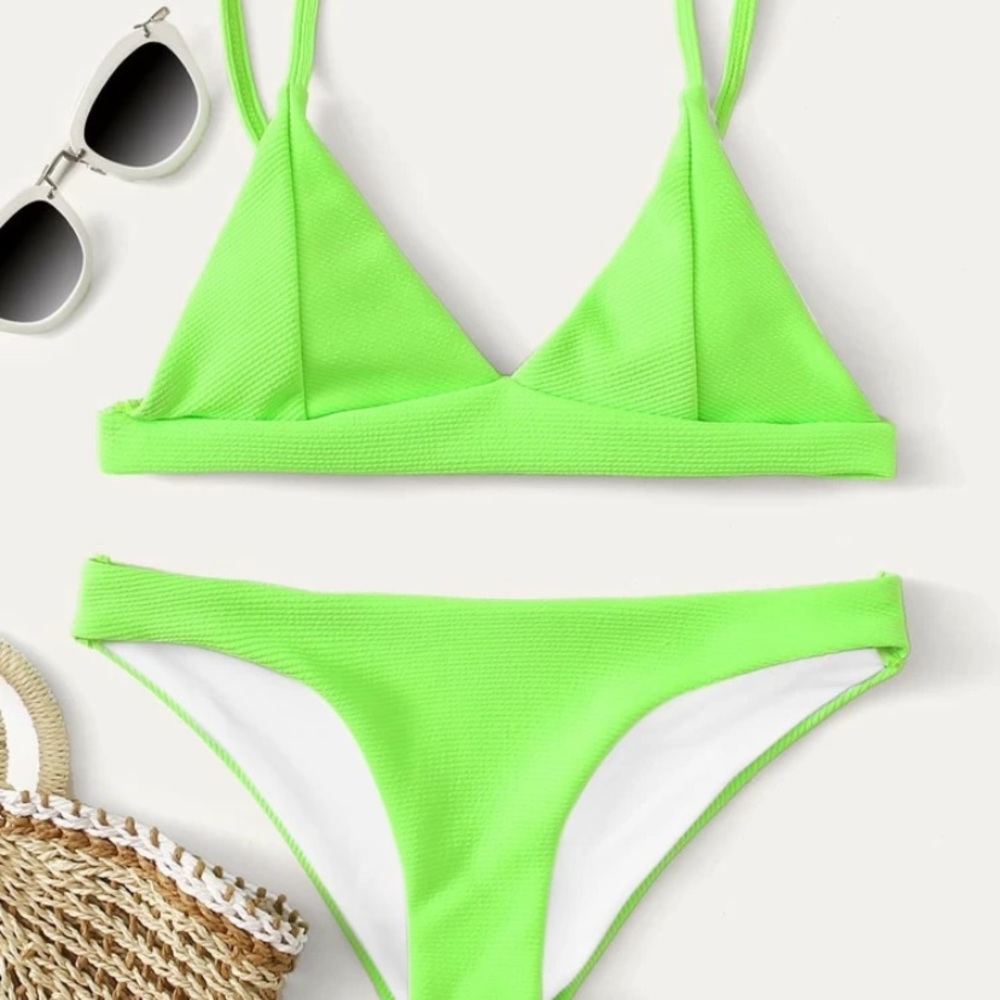 Lime green SHEIN swimsuit